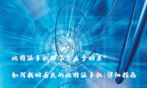 比特派手机掉了怎么拿回来

如何找回丢失的比特派手机：详细指南